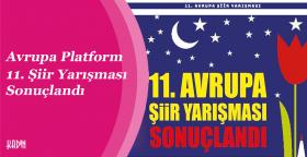Avrupa Platform 11. Şiir Yarışması Sonuçlandı